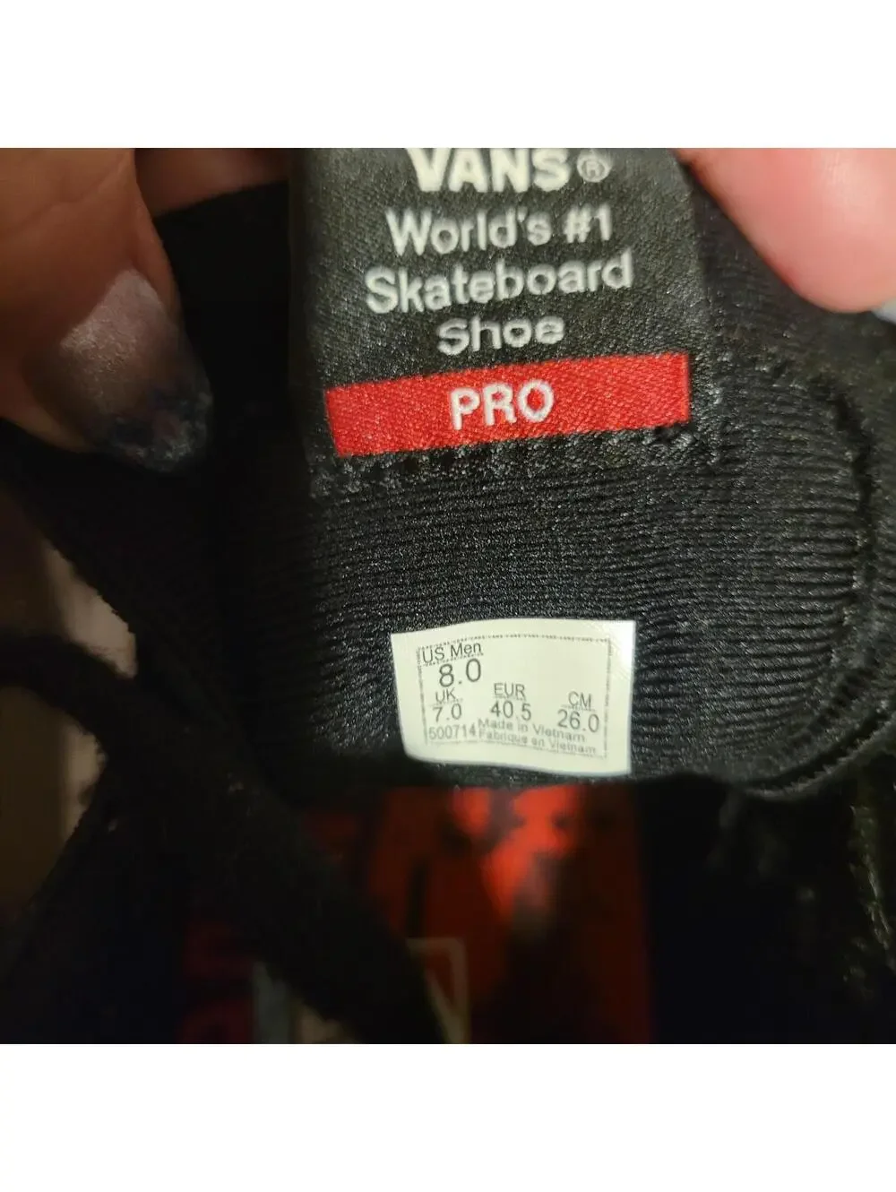 Vans Sk8-Hi Pro Baker Black White Skateboards Sneakers Sz 8.0